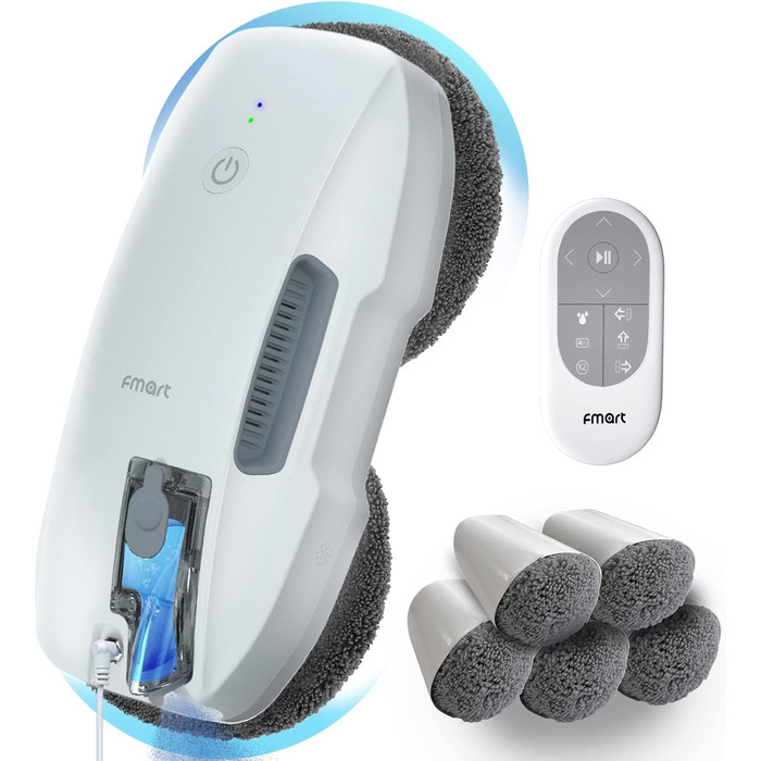 Робот для миття вікон Fmart T9, 3800PA, потрійна система безпеки, інтелектуальна навігація, дистанційне керування