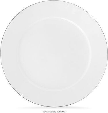 Набір обіднього сервізу MUSCARI на 12 персон 60 шт білий з платиновим обідком