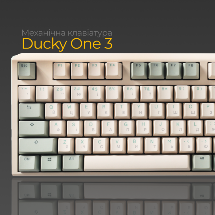 Механічна клавіатура Ducky One 3 Cherry MX Brown Matcha Cream UA