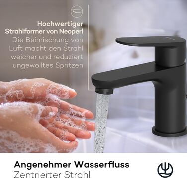 Змішувач для ванни KLUDI-X1 з ручкою-витяжкою, висота зливу 75 мм, хромований, з виливним водозбіром, для ванни, керамічний картридж, акумулятор, чаша для води з підключеннями (S, чорний матовий)