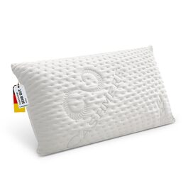 Ортопедична подушка для шиї FMP Matratzenmanufaktur з віскоеластичної піни, 70x36x8.5 см, біла