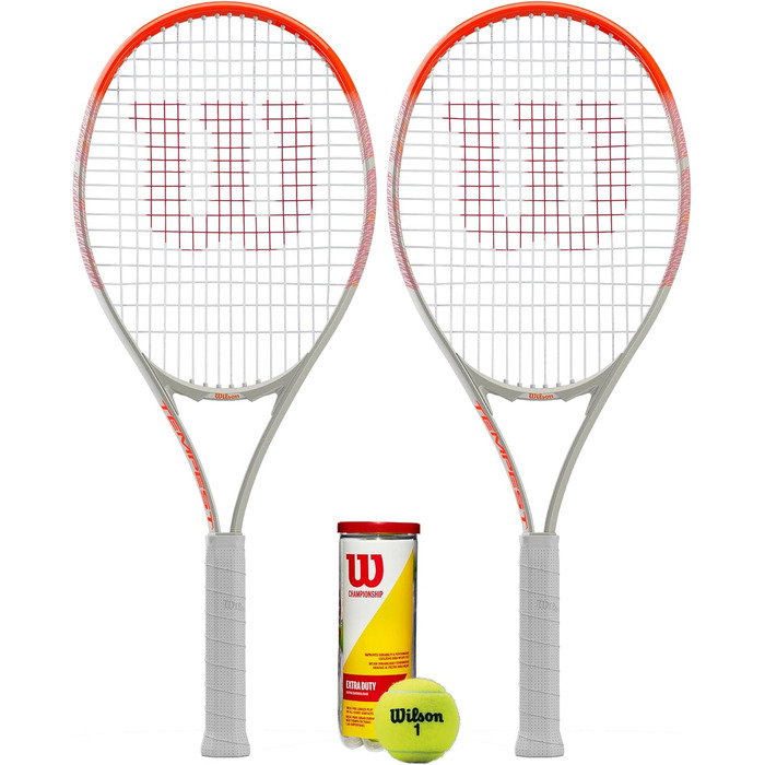 Тенісні ракетки для дорослих Wilson Federer (доступний одиночний та парний комплект) Парний розряд і м'ячі