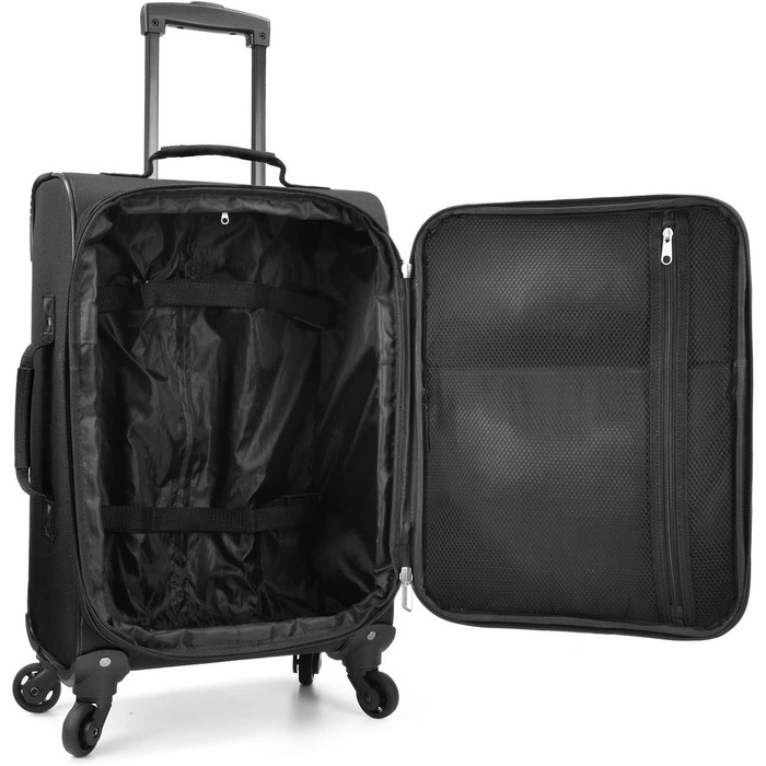 Чемодан ручної поклажі U.S. Traveler Rio, колір кобальтово-синій (чорний), 4 колеса