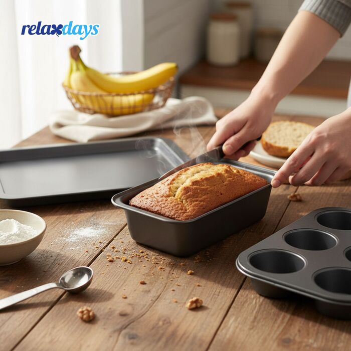 Набір форм для випічки Relaxdays, 3 шт., з вуглецевої сталі