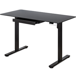 Стіл Mealux PowerDesk Glass Black з електрорегулюванням висоти (арт. EVO-201 Glass/Black)