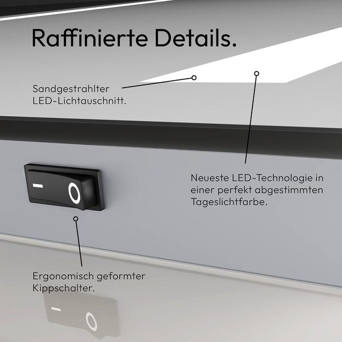 Дзеркало для ванної кімнати Talos Light LED 80x60 см з підсвічуванням, нейтральним білим світлом та алюмінієвою рамою
