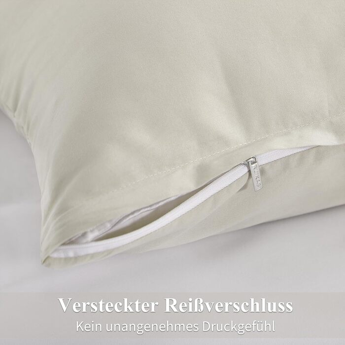 Комплект постільної білизни RUIKASI з бавовни 4 частини - сірий, двоколірний, з замком, 2 шт. (40x80, антрацит, світло-сірий)