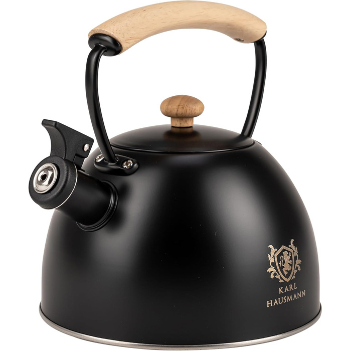 Чайник електричний KARL HAUSMANN Induktion 2.5L з авто-свистком, з нержавіючої сталі для всіх типів плит