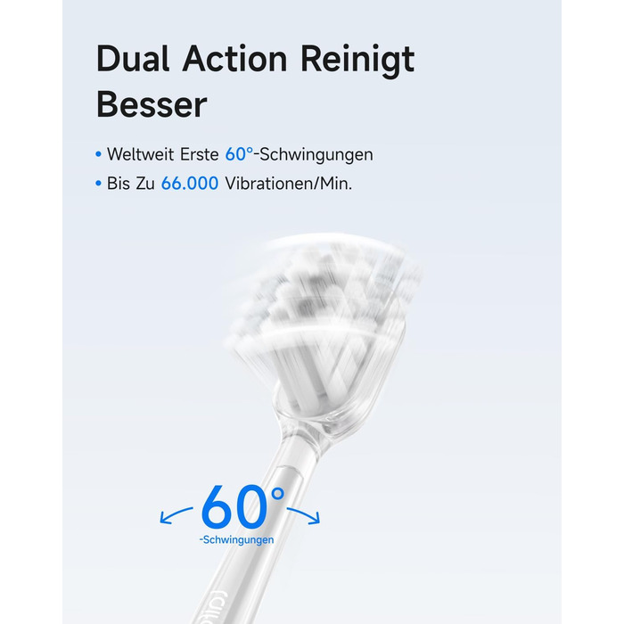 Електрична звукова зубна щітка Laifen Wave з 3 насадками, сіра, водонепроникна (IPX7), з магнітною зарядкою, для дорослих