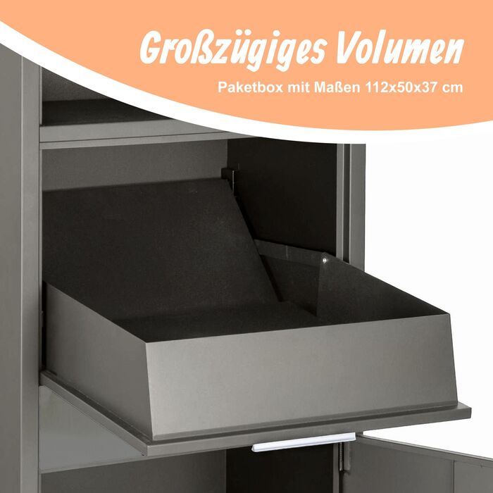 Скринька для листів Relaxdays з відділенням для пакунків