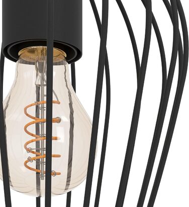 Настільна лампа EGLO Newtown, чорна, сталь, E27, з вимикачем, вінтажний стиль