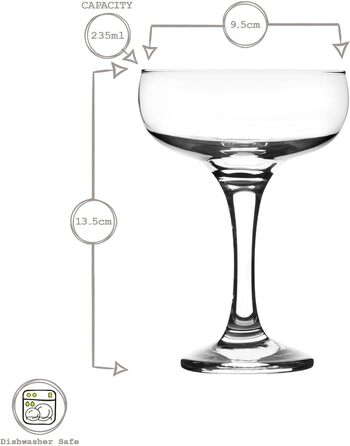 Rink Drink Еспресо Мартіні - Brille - 235 мл - Прозорий - Набір 6 штук