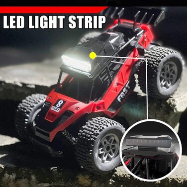 Радіокерований позашляховик Monster Truck 2.4GHz, 2 акумулятори, до 20 км/год, для хлопчиків та дівчаток від 6 років - модель 8836 (2025)