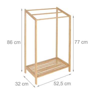 Підставка для рушників Relaxdays, бамбук, 3 перекладини