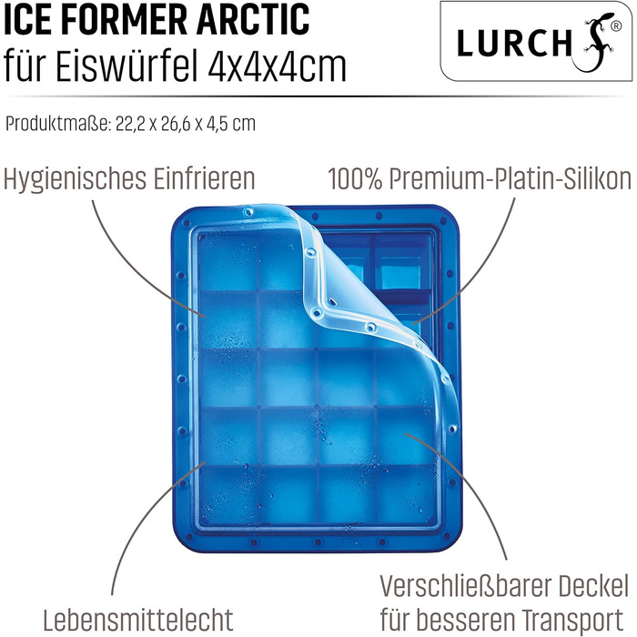 Кубики, синій, 4 см), 240750 Ice Form Former Arctic ice (54