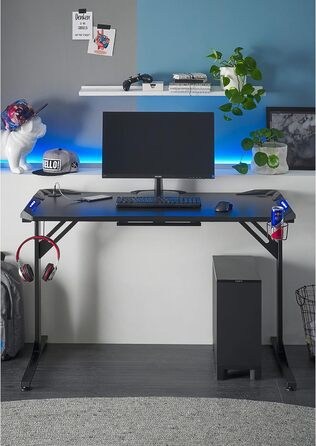 Ігровий стіл Stella Trading BC 3110 з LED-підсвічуванням, USB-портами та тримачем для напоїв - 119 x 78 x 60 см