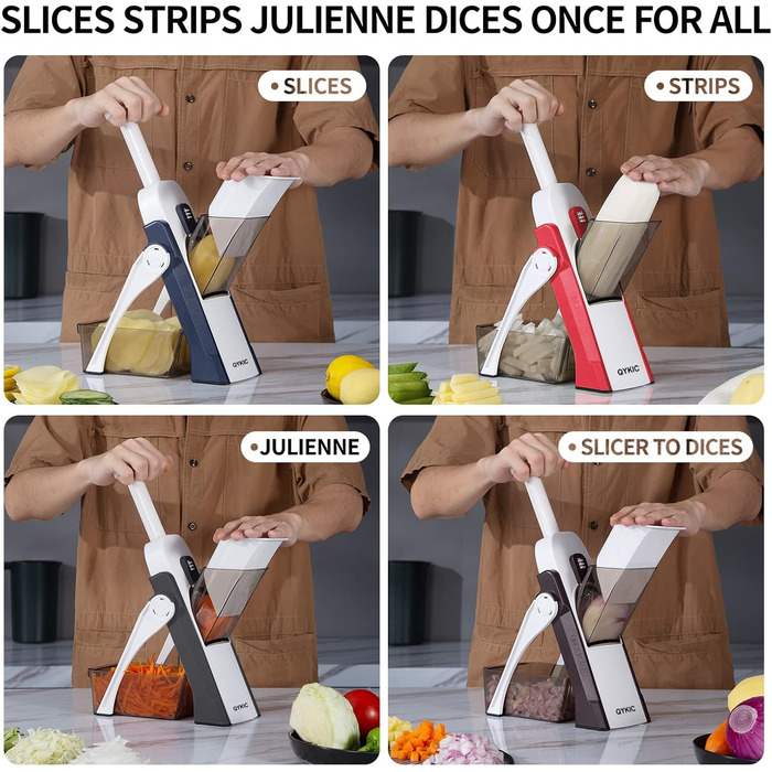 Регульований овочевий слайсер-мандліна для нарізки овочів та картоплі (рожевий)