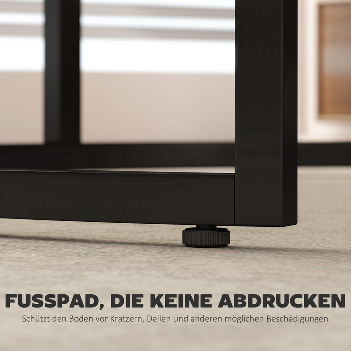 Сучасний комплект з двох журнальних столиків, складальні приліжкові столики з металевим каркасом для вітальні, спальні, офісу, чорного кольору