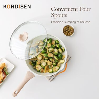 Набір сковорідок Kordisen з антипригарним керамічним покриттям 20/24/28 см, 3 шт. - здорове, безпечне посуд без PFOA та PFAS