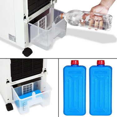 Мобільний кондиціонер Aircooler 4в1 М'ята, Зелений/Чорний 5Л
