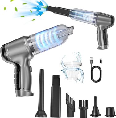 Акумуляторний ручний автомобільний пилосос WYRIAZA — потужний бездротовий міні-пилосос для авто та дому