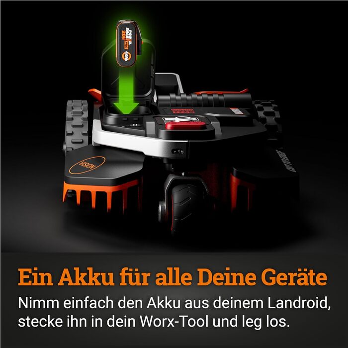 Робот-газонокосарка WORX Landroid Vision S250 WR202E для газонів до 250 м², AI косарка без обмежувального дроту, Wi-Fi, Bluetooth, розумне уникнення перешкод, захист їжаків