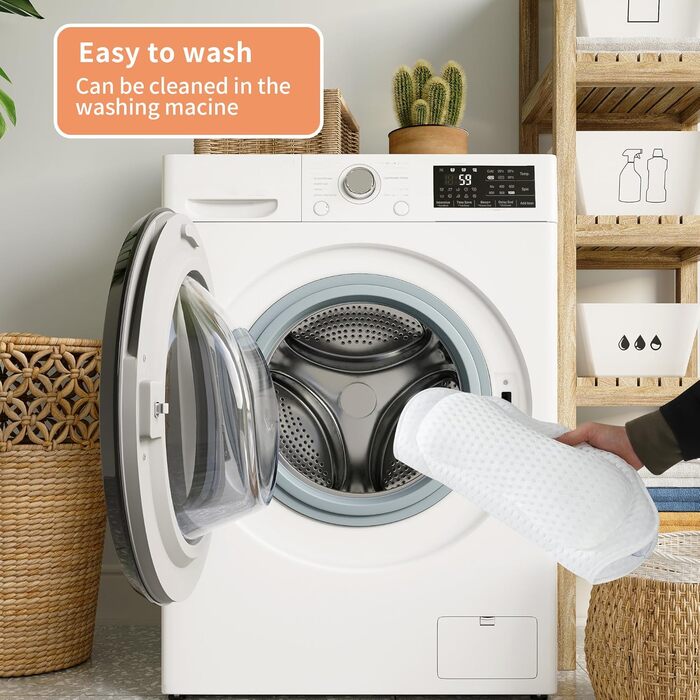 Підголовник для ванни з 6 присосками, 4D-Air Mesh, підтримка голови, шиї, плечей, спини, для всіх ванн (білий)