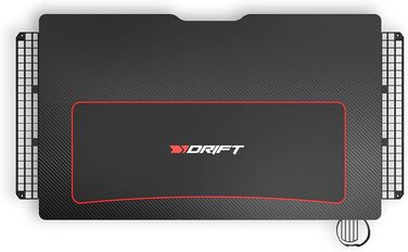 Ігровий стіл DRIFT GAMING DRDZ75 з карбоновою поверхнею, великим килимком, підставкою для чашок та навушників, регульованими ніжками, чорний