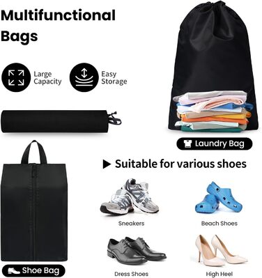 Набір органайзерів для одягу в дорогу Packing Cubes для валізи, 10 шт, легкі дорожні органайзери для подорожей, чорні