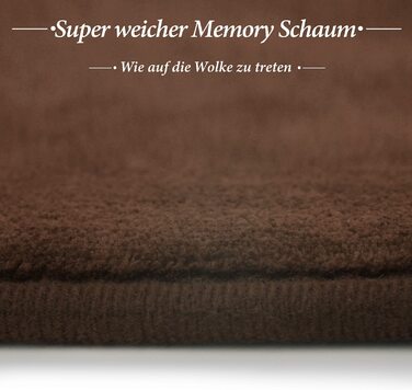 Килимок для ванної MEKO з ефектом пам'яті, 2 комплекти протиковзкий килимок для ванної і всмоктуючий U-подібний контурний килимок килимок для ванної Душ, можна прати в пральній машині і дуже м'який (коричневий)