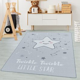 Дитячий килимок Carpetsale24 миється ігровий килимок, нековзний милий Зоряний візерунок, килим для хлопчиків і дівчаток, прямокутної форми, для дитячої, дитячої або ігрової кімнат, Розмір (100 х 150 см)