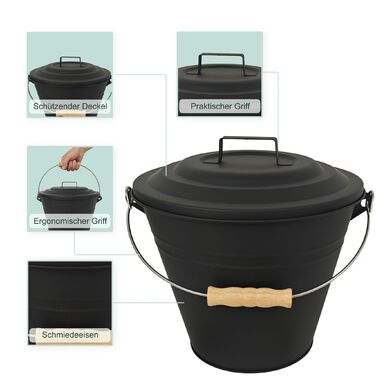 Відро для сміття Relaxdays з мітлою та совкою