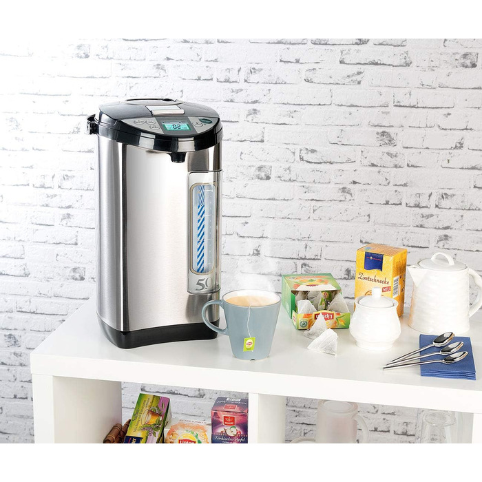 Електричний чайник Rosenstein & Söhne: диспенсер гарячої води, 5 літрів, 5 температурних режимів, 1200 Вт