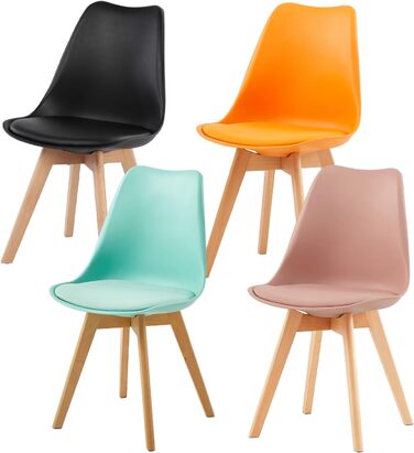 Елегантний стілець для їдальні EGGREE в скандинавському стилі (4 шт.)