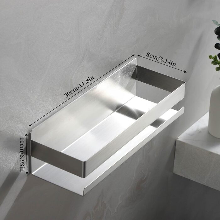 Підставка для душу без свердління - 2 шт. органайзер для ванної кімнати з нержавіючої сталі, полиця для душу без свердління, тримач для шампуню (2 шт., сріблястий)