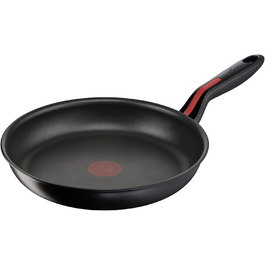 Сковорода Lagostina Red Line з антипригарним покриттям, Ø 26 см, для індукційних плит, газу та духовки, з термоіндикатором, нержавіюча сталь та алюміній, з антиковзним силіконовим ручками