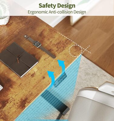 Регульований стіл MAIDeSITe S1 Pro: електричний підйом, LED-панель, 160x80 см, чорний каркас + vintage brown стільниця