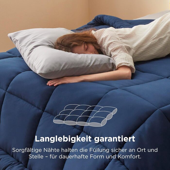 BEDSURE Зимова ковдра 220x240 см - тепла ковдра для зими, 450gsm, білий колір, BEDSURE