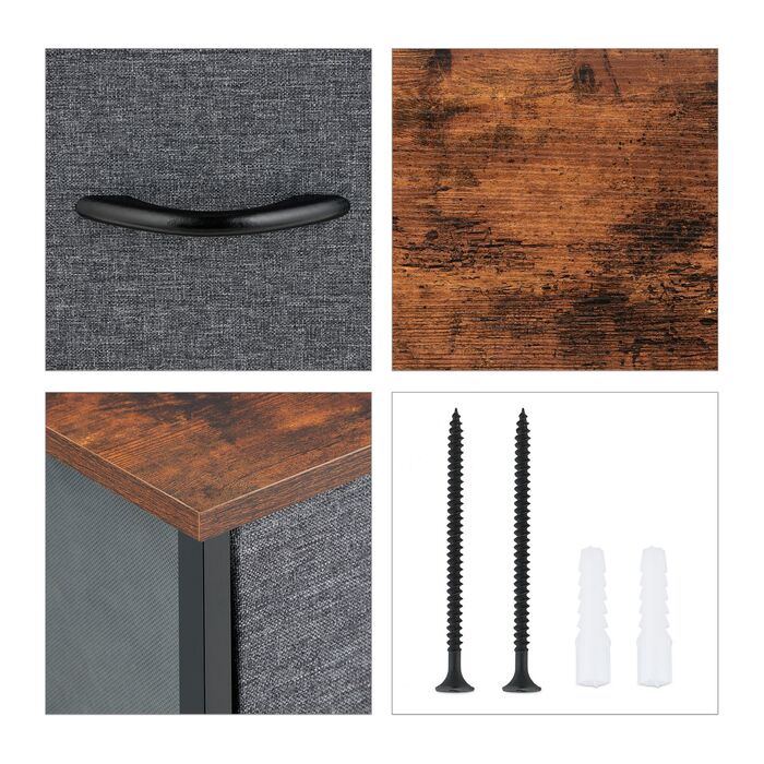 Комод Relaxdays з 9 висувними ящиками