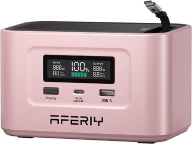 Портативна електростанція AFERIY 145W з акумулятором LiFePO4 99,2Wh (31000mAh), 3 порти, захист 6-в-1, сонячний генератор 100W для кемпінгу, подорожей та надзвичайних ситуацій