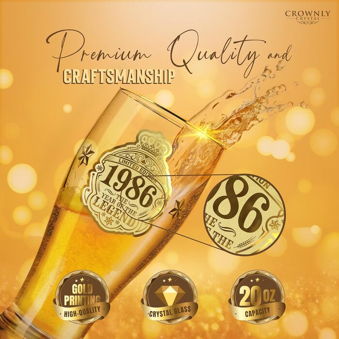 Пивний келих з гравіюванням 570 мл, 50 років, Персоналізований подарунок для чоловіка, тата на День народження, Декор, Карта