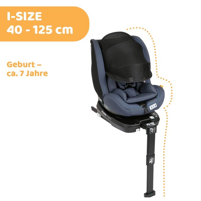 Дитяче автокрісло Chicco Seat3Fit i-Size 0-25 кг (40-125 см) ISOFIX 360 Поворотно-відкидне сидіння, Група 0/1/2 для дітей 0-7 років зі зменшенням подушки, Регульований підголівник з бічним захистом ДИТЯЧЕ СИДІННЯ SEAT3FIT I-Size (INK AIR, ДИТЯЧЕ КРІСЛО SE