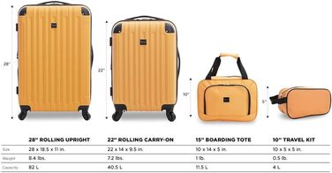 Набір валіз Travelers Club Midtown Hardside (Butterscotch)
