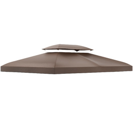 Тент для садового павільйону 3x4 м, поліестер, колір кава