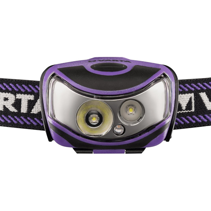 Налобний ліхтар VARTA LED з 3 батареями типу ААА Налобний ліхтар, Outdoor Sports H30, надзвичайно легкий, захищений від бризок, чотири режими освітлення, з регульованою головкою (60 ) і регульованим наголов'ям