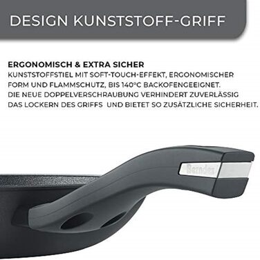 Сковорода Berndes Balance Enduro 28 см, індукційна, з антипригарним покриттям, чорна