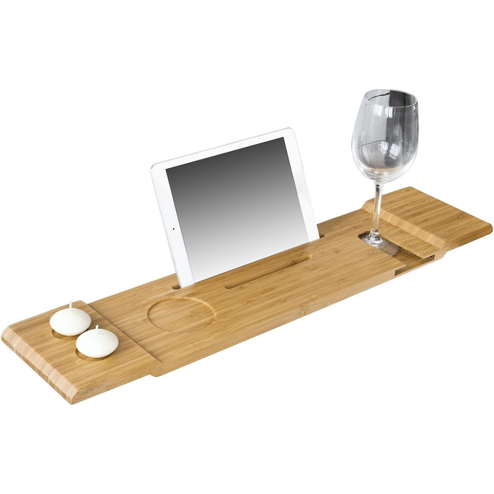 Підставка для ванни SoBuy® FRG104-N 70см: органайзер для ванни, тримач для iPad та мобільного телефону