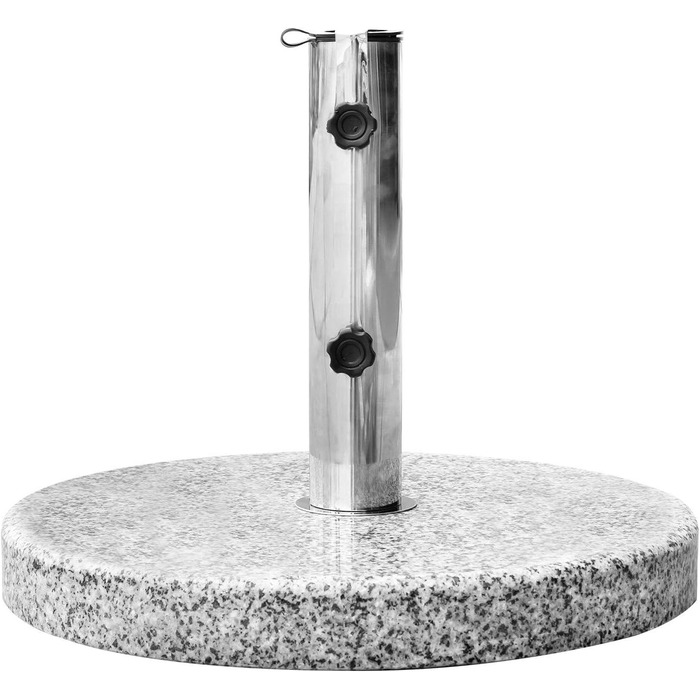 Підставка для парасольки Anndora Granit 25 кг, підставка для балкона, діаметр стійок до 48 мм (світло-сірий круглий конус)