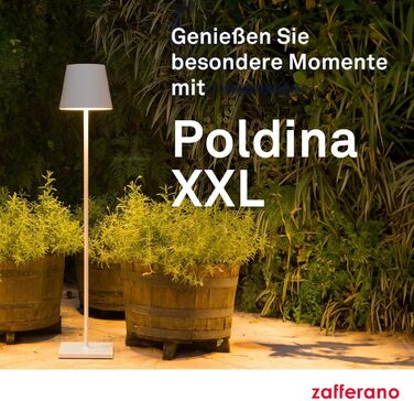 Підлогова лампа Zafferano Poldina XXL Corten з бездротовою зарядкою та сенсорним керуванням, 69-150 см, 2700-3000K, для вітальні та вулиці