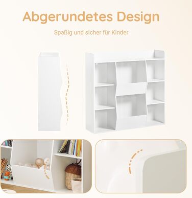 Полиця для книг SoBuy Montessori для дітей, зелена, 80x104x34 см (KMB55-K-GR)